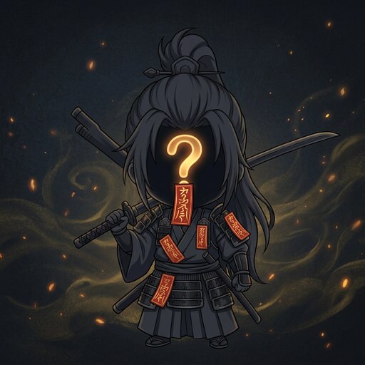 A sealed KENSEI samurai, shown only as a silhouette until reveal